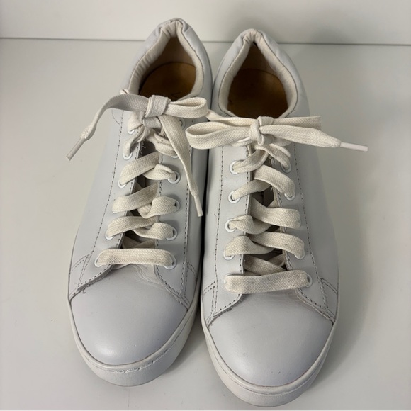 Vionic Syra White Leather Women's Sneakers Lace Up Comfort Travel Shoes - Picture 3 of 9